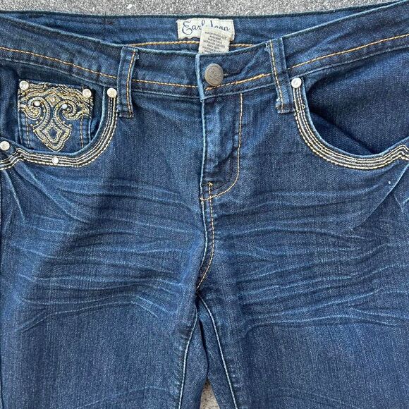 Vintage Y2K women’s Earl Jean embroidered pocket jeans size 4P - Picture 3 of 7